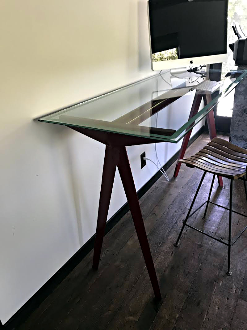 Ptaia Glass And Steel Desk